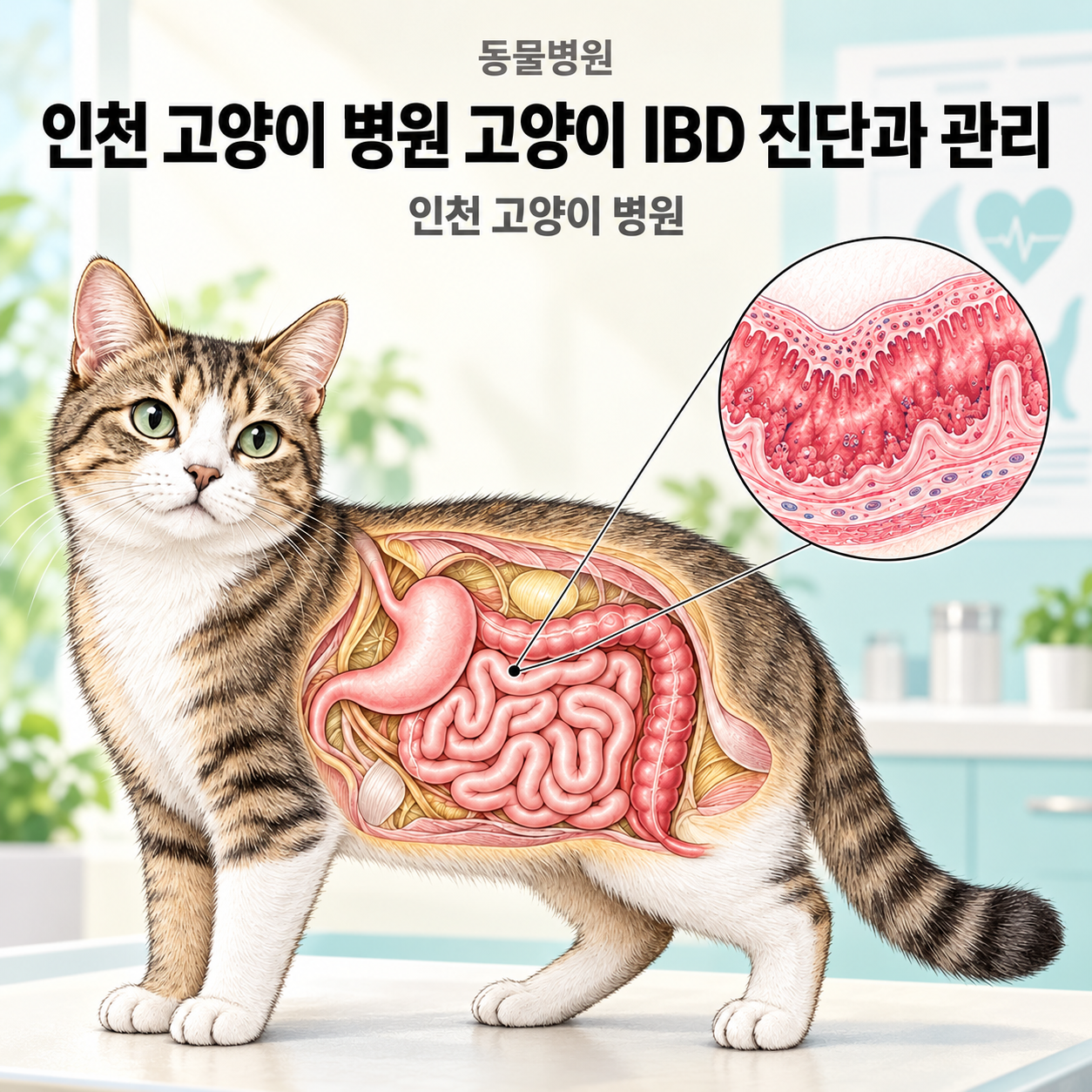 인천 동물병원 고양이 병원 고양이 IBD 진단과 관리 핵심 정보 이미지