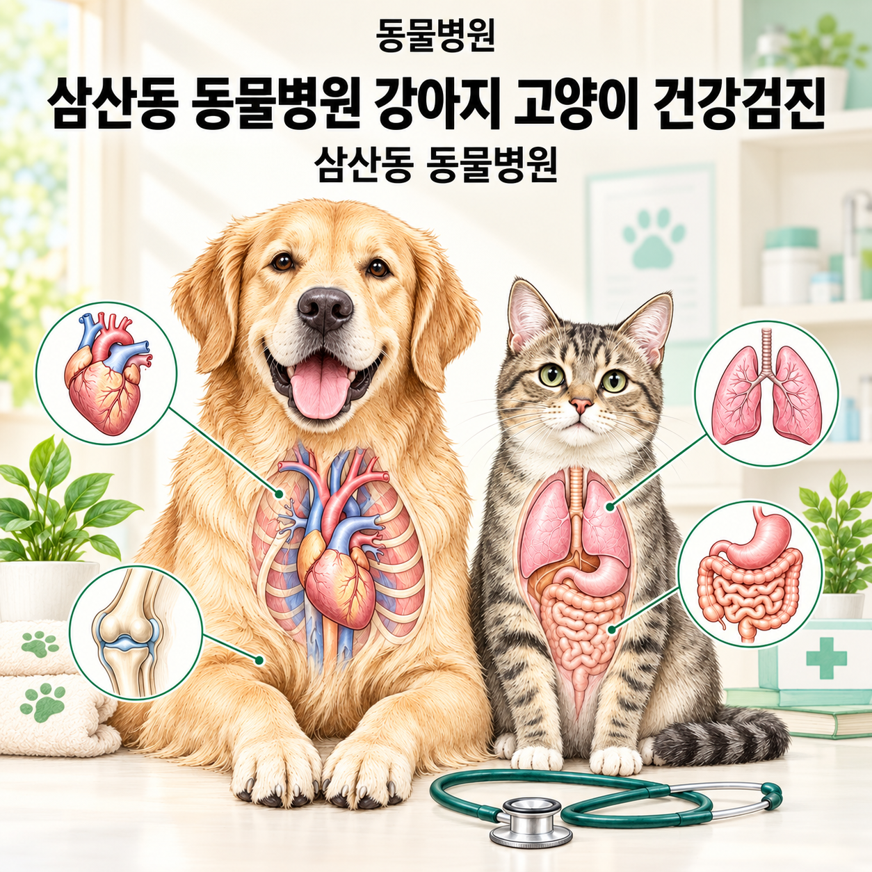 인천 삼산동 동물병원 강아지 고양이 건강검진 핵심 정보 이미지